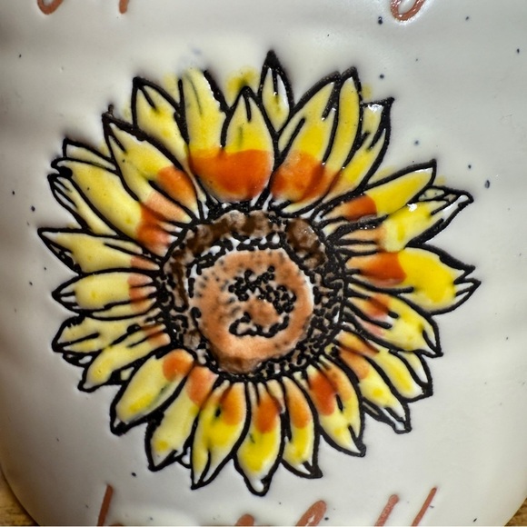 Boho Sunflower Coffee Mug Good Morning Beautiful 2 Sided Global Design Cocoa Cup - Picture 2 of 8